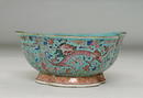 Old Chinese Export Famille Rose 3 Dragon Bowl