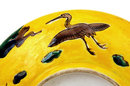 Old Japanese Yellow Crane Kutani Imari Bowl Sg