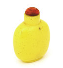 Chinese Peking Glass Lemon Yellow Snuff Bottle