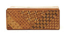 Old Japanese Inlaid Wood Puzzle Box Bird Flower