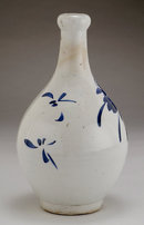 Old Japanese Blue & White Imari Sake Bottle