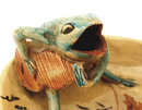 Old Japanese Satsuma 2 Frog Shell Shp Dish