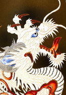 Lg Old Japanese Satuma Moriage Dragon Vase