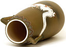 Lg Old Japanese Satuma Moriage Dragon Vase