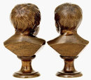 2 18C French English Gilt Bronze Boy Bust