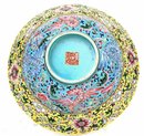 Old Chinese Famille Rose Phoenix Bowl Mk