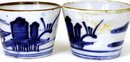 4 19C Japanese Blue & White Imari Soba Choko