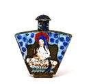 Old Chinese Enamel Quan Yin Buddha Snuff Bottle Mk