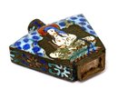 Old Chinese Enamel Quan Yin Buddha Snuff Bottle Mk