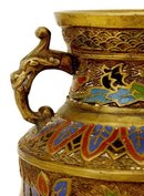 Old Japanese Bronze Champleve Vase