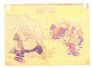 Old Japanese Woodblock Print Hotei w Kids