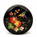 Old Russian Hand Painted Lacquer Box w Bird Sg
