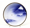 19C Japanese Blue & White Imari Mt. Fuji Plate