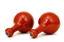 2 Chinese Red Glaze Procelain Gourd Sh Vase