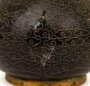 2 Old Chinese Cloisonne Black Dragon Vase