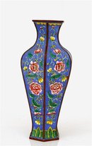 Old Chinese Export Enamel Cloisonne Vase w