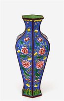 Old Chinese Export Enamel Cloisonne Vase w