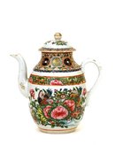 Old Chinese Export Rose Medallion Coin Teapot