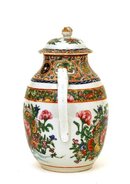 Old Chinese Export Rose Medallion Coin Teapot