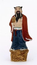 Old Chinese Famille Rose 8 Immortal God Figurine Mk