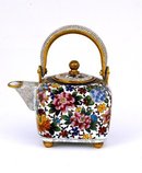 Old Japanese Cloisonne Mille Flure Teapot Winepot
