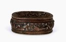 19th Century Chinese Bronze Opium Box Case w Figure
