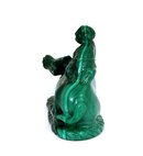 Chinese Malachite Stone Carved Boy on Buffalo Figurine