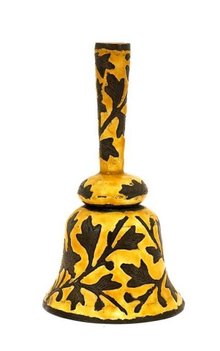 Old Chinese Export Yellow Enamel Bell