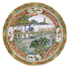 Old Chinese Export Famille Rose Medallion Plate