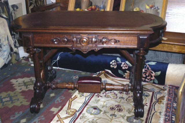 Walnut Desk Or Table 1864 Estate Of James Flood Lindenwood Mansion