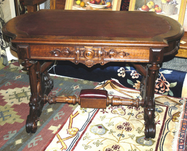 Walnut Desk Or Table 1864 Estate Of James Flood Lindenwood Mansion