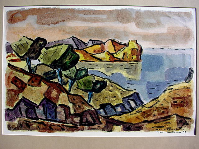 Hans Gassebner German Cubist Watercolor