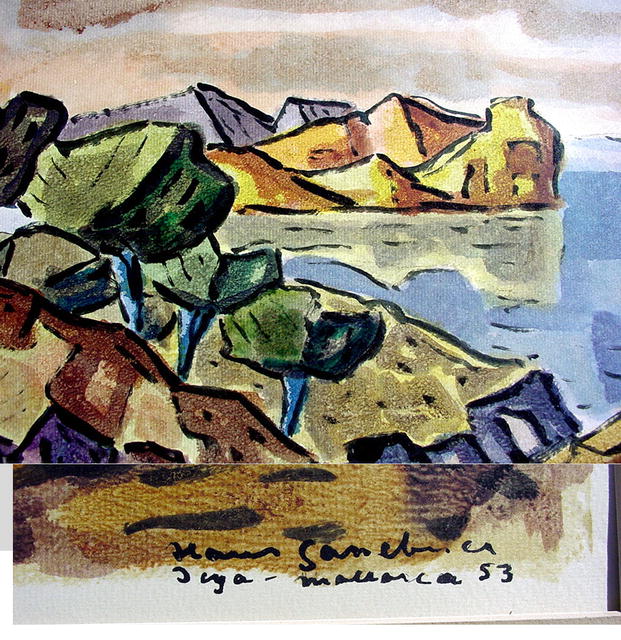 Hans Gassebner German Cubist Watercolor