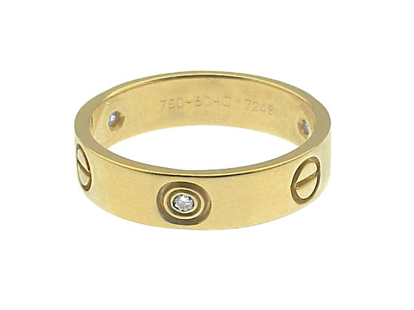 CARTIER 18K GOLD & DIAMOND LOVE RING w/BOX
