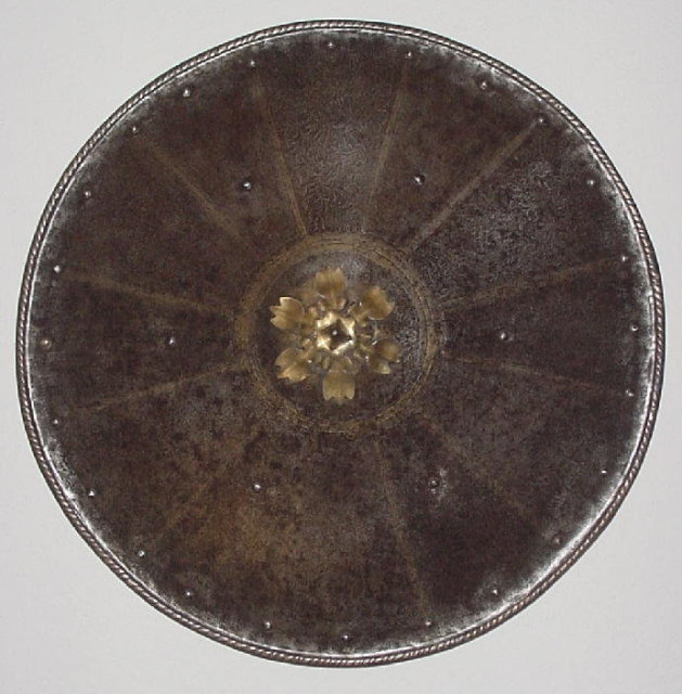 Etched and Gilt Italian Shield, ca. 1580