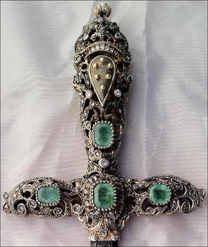 Magnificent Jeweled Medici Dagger, ca. 1840