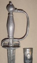Silver Hilted Smallsword, with Scabbard, Mid-18th C