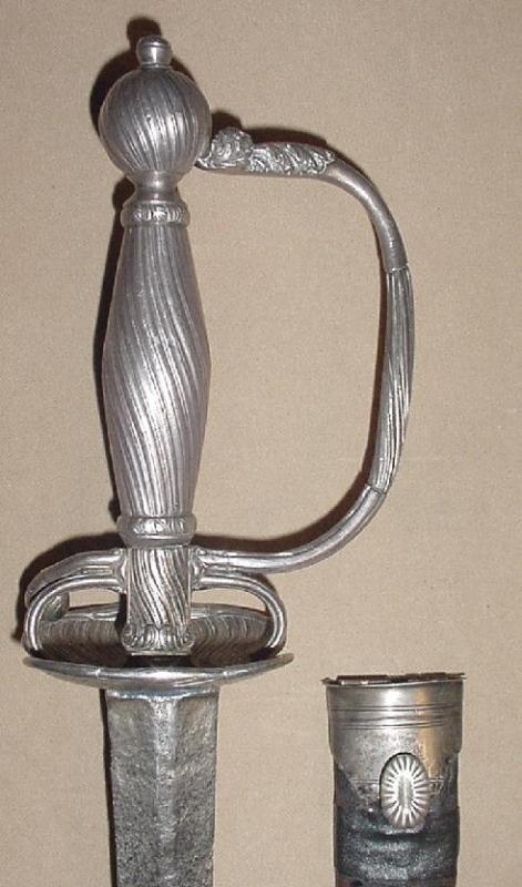 Silver Hilted Smallsword, with Scabbard, Mid-18th C