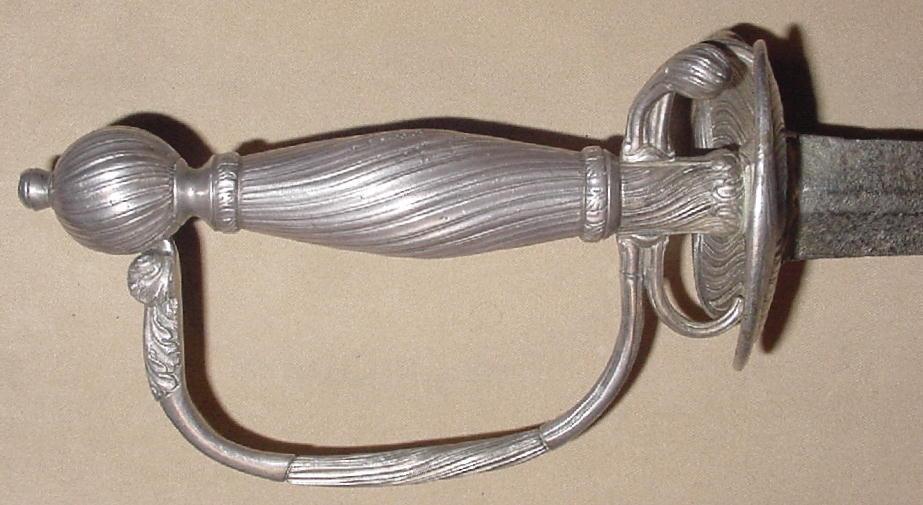 Silver Hilted Smallsword, with Scabbard, Mid-18th C