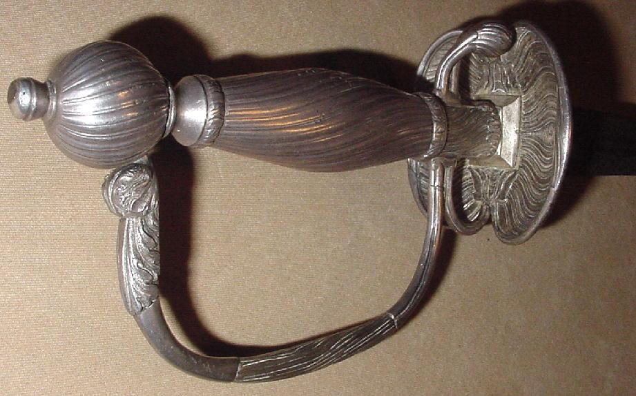 Silver Hilted Smallsword, with Scabbard, Mid-18th C