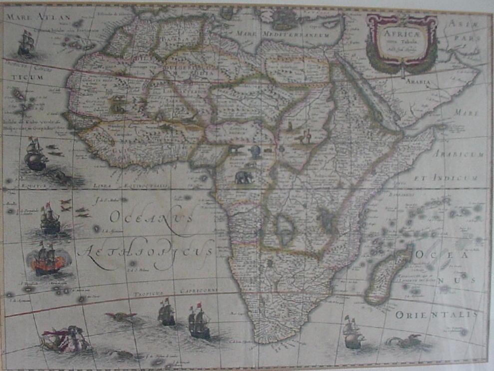 Map: Jodocus Hondius Jr. “Africae Nova Tabula”, Amsterdam 1619
