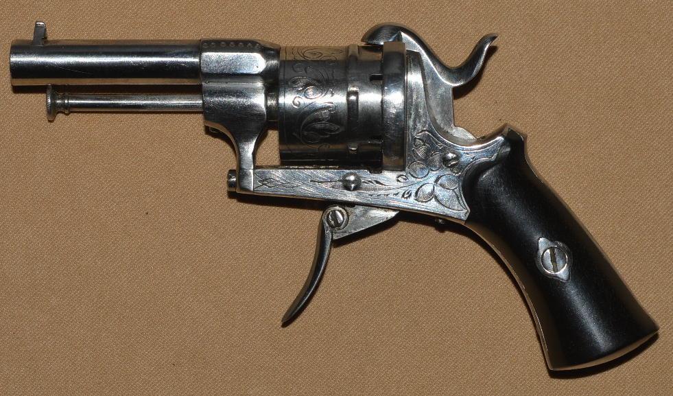 Cased French Lady’s Miniature Pinfire Revolver, ca. 1880