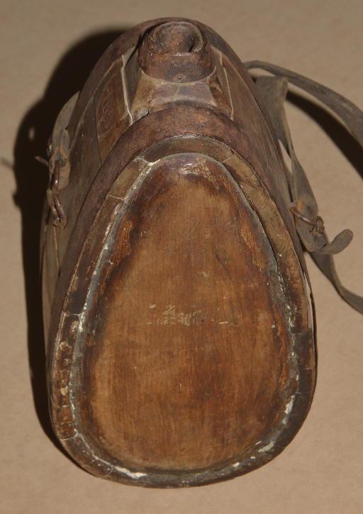 Scarce Revolutionary War Era Standing Wood Canteen