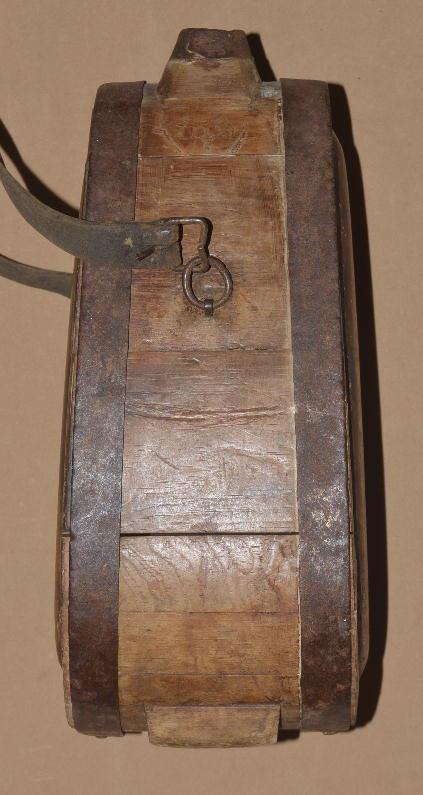 Scarce Revolutionary War Era Standing Wood Canteen