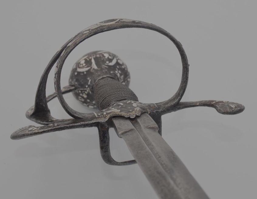 Silver Inlaid English Rapier, ca. 1630