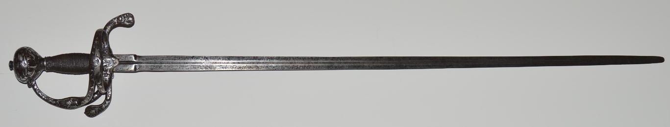 Silver Inlaid English Rapier, ca. 1630