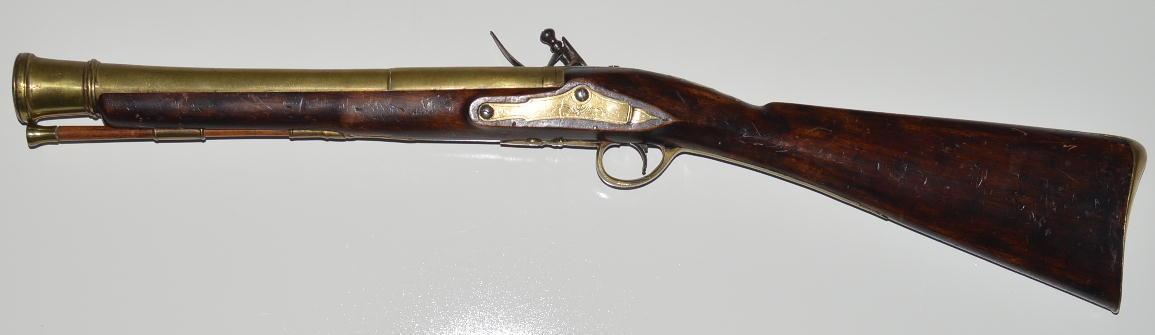 English Brass-Barreled Flintlock Blunderbuss, ca. 1825