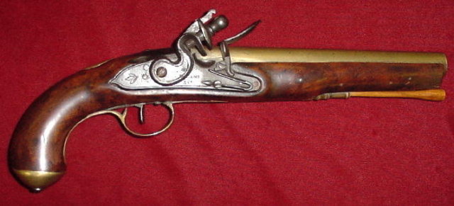 English Brass Barreled Coaching Pistol, ca. 1790