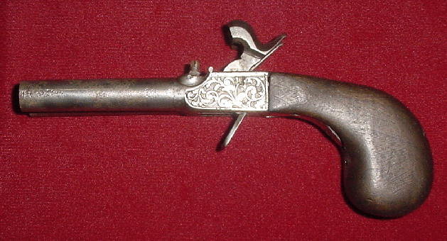 Double Barreled Percussion Pistol, ca. 1850