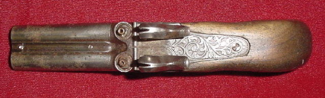 Double Barreled Percussion Pistol, ca. 1850